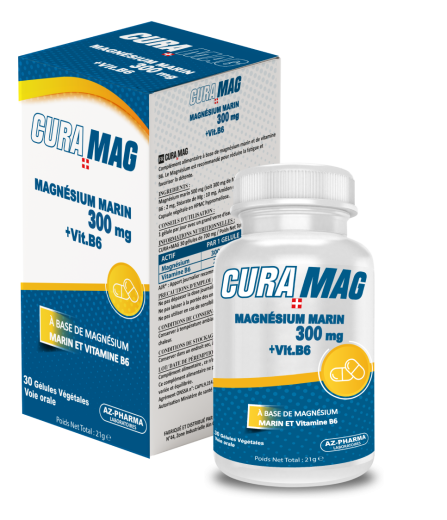 Curamag Magnésium marin + Vitamine B6 - 30 gélules