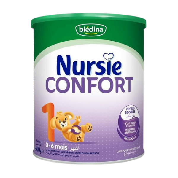 Bledina Nursي كونfort baby formula can on a white background