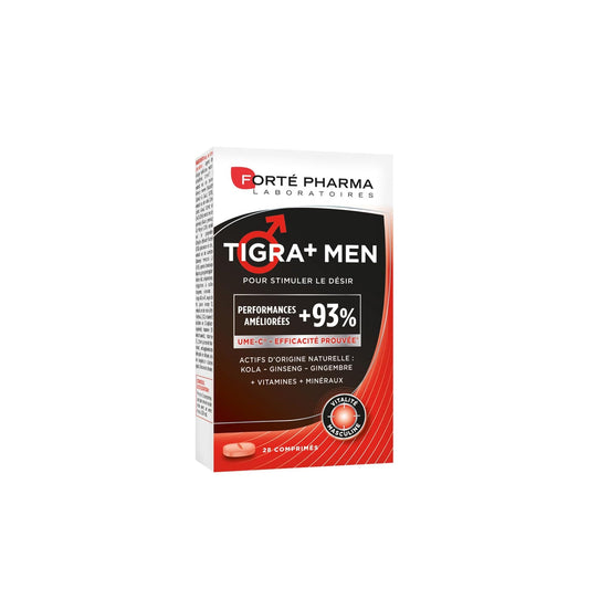 Forté Pharma Tigra+ Men supplement box on a white background - Front