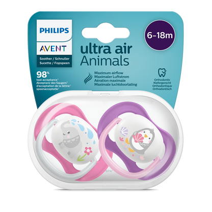 Philips Avent ultra air Animals pacifiers in packaging
