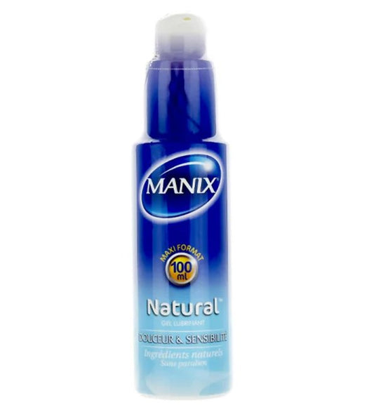 Manix Natural lubricant bottle on a white background