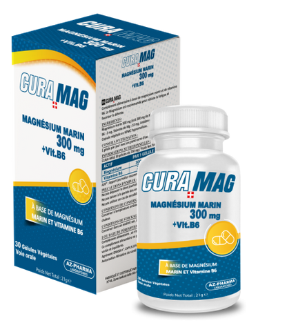 Curamag Magnésium marin + Vitamine B6 - 30 gélules