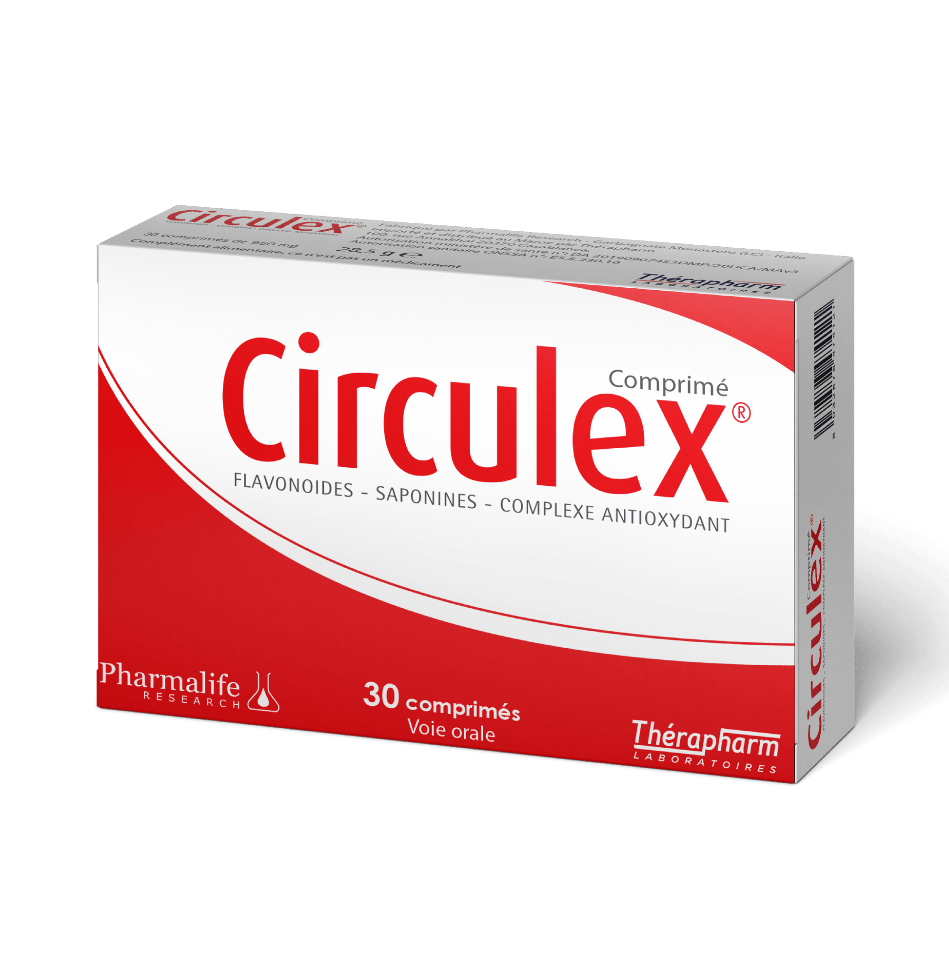 Box of Circulex Tablets with red and white design on a green background