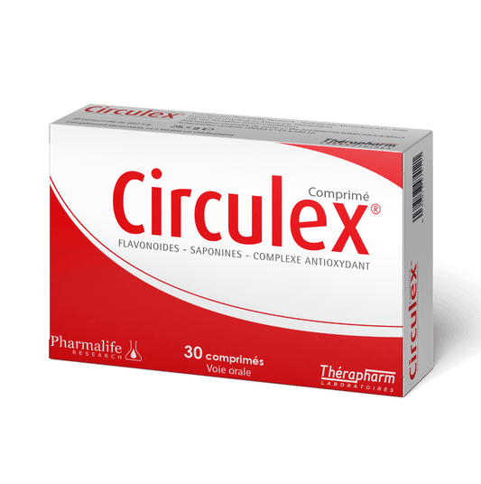 Box of Circulex Tablets with red and white design on a green background
