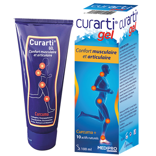 Curarti gel tube and packaging on a white background