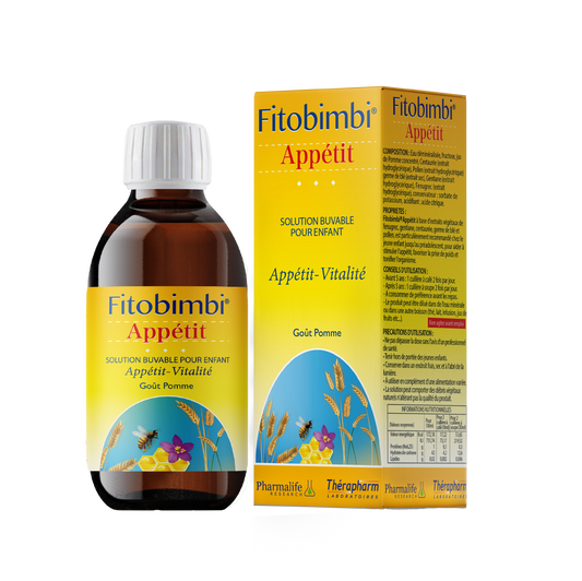 Fitobimbi Appetit Syrup bottle and packaging on a white background