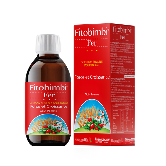 Fitobimbi iron bottle and packaging on a white background