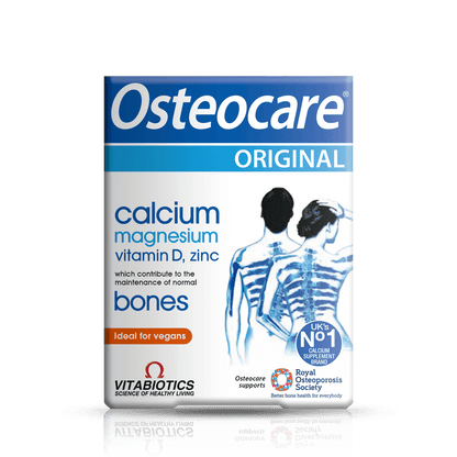 Osteocare Original supplement packaging on a green background