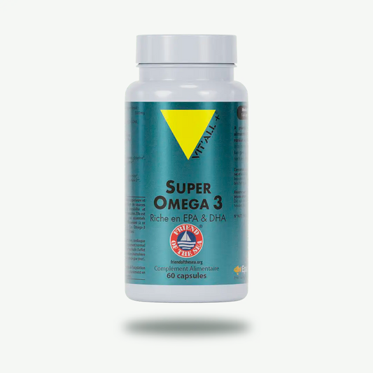 Vitall Super Omega 3 supplement bottle on a white background